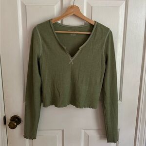 Fitted Thermal Cropped Shirt